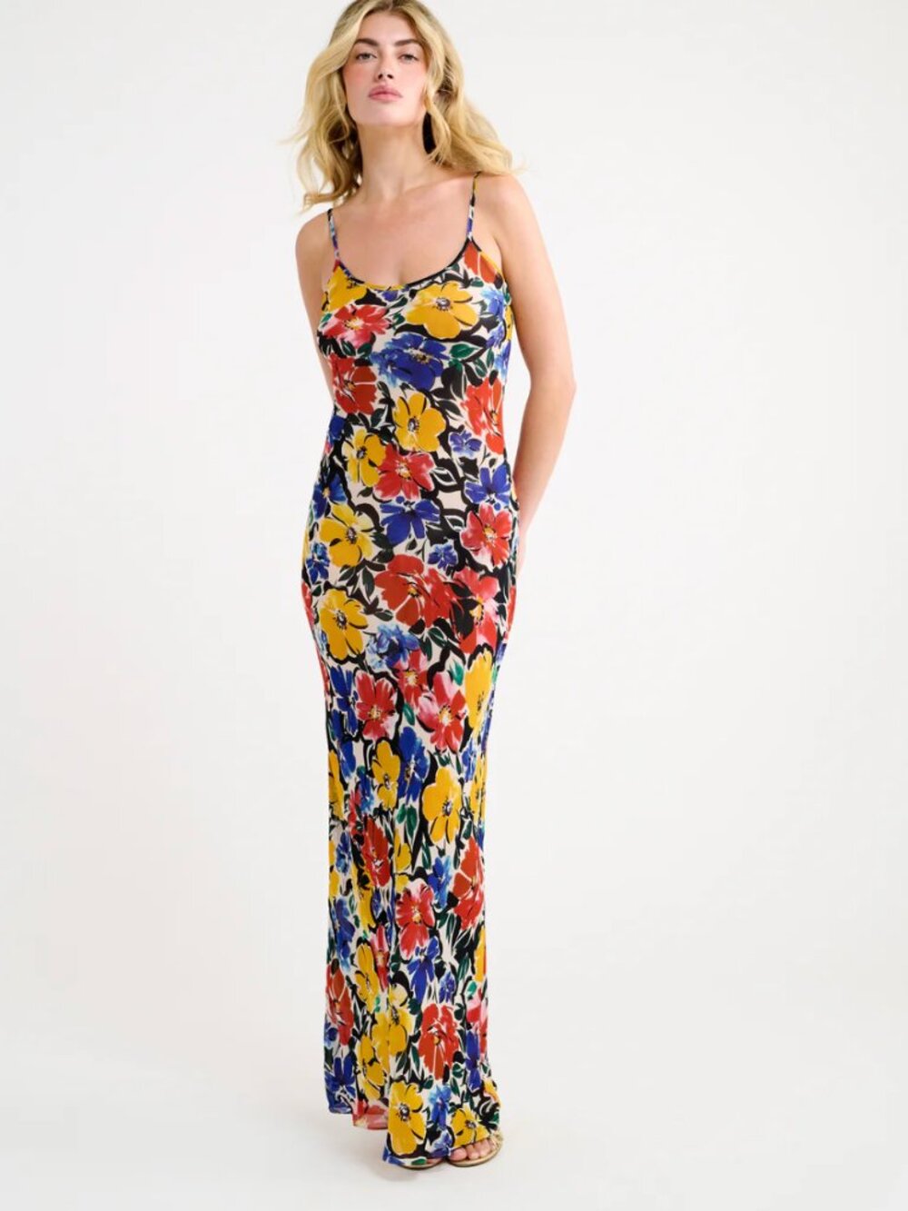 NWT Rumored Vintage Slip Maxi Dress in Bradshaw - M